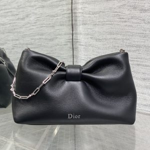 Alternative view of In Stock‼️🎀Dior-LAMBSKIN 2026 Spring/Summer New Arrival LAMBSKIN Chain Bag. A fresh silhouette crafted from supple calfskin leather, exuding elegance and sophistication. This versatile design effortlessly accommodates daily essentials, making it the perfect companion for both daytime and evening wear.Features a detachable chain strap adorned with a bow🎀 for added charm. Can be carried by hand or worn crossbody. 0713 Size: 26*16*10cm