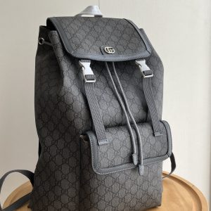 Alternative view of Batch 370... Style No.: 792104 Dimensions: 34/44/21cm GG Ophidia New Travel Backpack Extra-large capacity Front median compartment Internal laptop 💻 sleeve Snap closure + drawstring design Maximum style appeal