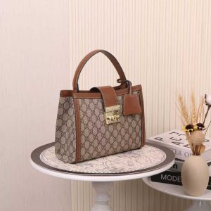 Alternative view of Batch 310... Padlock Series Medium Tote Bag ~ Style No. 838992 Brown🎈🎈🎈 Dimensions: 25.5 cm (W) x 17.5 cm (H) x 10 cm (D)📢📢📢