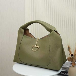 Alternative view of Batch 360... Gucc1 Softbit Series Large Lychee-Pattern Shoulder Bag with Detachable Clutch, Style No. 837466 Green Leather 🎈🎈🎈 Dimensions: 46 cm (W) x 26 cm (H) x 16 cm (D)