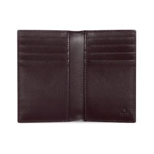 Alternative view of 🔥This long cardholder is crafted from supple GG Supreme leather, featuring a striking two-tone leather interior. Ceramic-effect GG details complete the design.Deep blue supple GG Supreme with burgundy leather lining and palladium-tone hardware. Blue ceramic-effect cloud-patterned fabric lining. GG details inside: 8 card slots and 2 hidden compartments. Model: 768249.Dimensions open: 15 cm (W) x 12 cm (H) Dimensions closed: 7.5 cm (W) x 12 cm (H) Made in Italy Color: Blue Rubber/Burgundy Weight: Approx. 0.085 kg