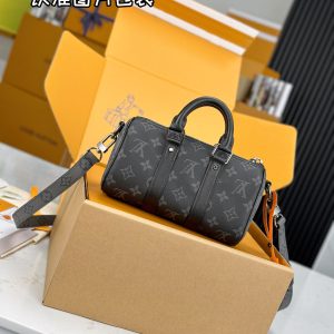 Alternative view of Internal Price: 900【Premium MB High-Stretch Fabric】 KEEPALL XS Handbag Model: M45947 Materials: A+ Grade Solid Steel Hardware, Imported High-Stretch Fabric Packaging: Full Premium Duty-Free MB Packaging Dimensions: 21x12x9cm