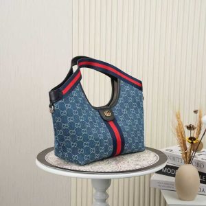 Alternative view of Batch of 300... GUCCI new arrivals, boutique-quality, top-tier authentic factory surplus, real photos! Style No.: 860845 Denim 🎈🎈🎈 Dimensions: 25cm width x 20cm height x 15cm side depth. 🎉🎉🎉 Now shipping!