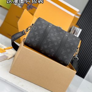 Alternative view of Internal Price P1000【Premium MB High-Stretch Fabric】 CITY KEEPALL Handbag Model: M45936 Materials: A+ Grade Solid Steel Hardware, Imported High-Stretch Fabric Packaging: Full Premium Duty-Free MB Packaging Dimensions: 27x17x13cm