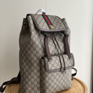 Alternative view of Batch 370... Style No.: 792104 Dimensions: 34/44/21cm GG Ophidia New Travel Backpack Extra-large capacity Front median compartment Internal laptop 💻 sleeve Snap closure + drawstring design Maximum style appeal