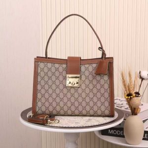 Batch 320... Padlock Series Large Tote Bag ~ Style No. 838991 Brown🎈🎈🎈 Dimensions: 31 cm (W) x 21 cm (H) x 11 cm (D)📢📢📢