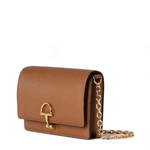 Alternative view of 🔥The brand reinterprets iconic elements through a contemporary lens, revitalizing Gucci's half-horsebit design. Crafted from supple calf leather, this classic accessory infuses fresh style. The wallet features grained soft leather with a light gold-tone half-horsebit detail on the side.Brown grained soft leather with light gold-tone hardware. Cotton-linen blend lining in matching tones. Inside the horsebit: 6 card slots, 1 flat pocket, 1 gusseted zipper pocket, and 1 open compartment. Detachable chain shoulder strap (50 cm drop). Snap closure. Model: 855654.Dimensions: 20 cm (W) x 12 cm (H) x 3.5 cm (D) Weight: Approx. 457 g Color: Brown/Full Leather