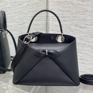 Alternative view of Silver Buckle In Stock‼️ Dior 2026's latest bow tote bag, featuring a signature bow welded into the design. The bow no longer carries that sweet, girly vibe—its new silhouette and styling, paired with versatile color options, strike the perfect balance between sweet and edgy. Size: 28*10*22