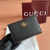p350💋💋💋【Genuine Leather Configuration with Full Boutique Packaging】772738 This GG Marmont bifold wallet is crafted from black leather and Gucci Rosso Ancora, featuring small gold Double G hardware details.Accessories include a zippered pocket and snap closure. Black leather with Gucci Rosso Ancora gold hardware Gucci red taffeta lining Double G Inside: 1 zippered pocket, 6 card slots, 1 bill compartment Snap and zipper closure Dimensions: 11.5 cm (W) x 8 cm (H) x 3 cm (D)