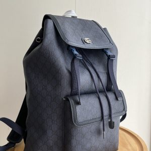 Alternative view of Batch 370... Style No.: 792104 Dimensions: 34/44/21cm GG Ophidia New Travel Backpack Extra-large capacity Front median compartment Internal laptop 💻 sleeve Snap closure + drawstring design Maximum style appeal