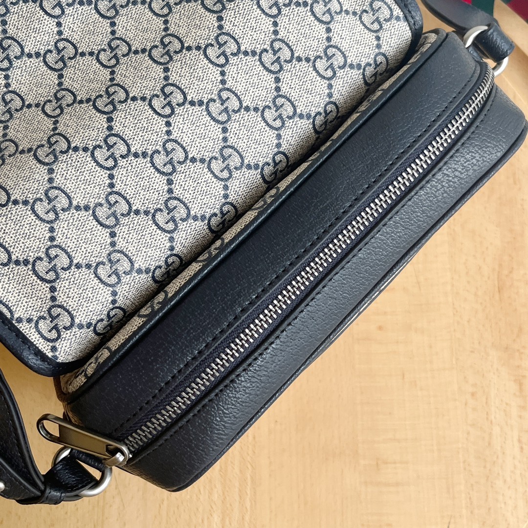 Batch 320...Style No.: 722117 Dimensions: 23 x 17.7 cm The Ophidia Mini GG Shoulder Bag is reimagined in a distinctive new way. Metal eyelets and rivets not only reinterpret the classic silhouette but also evoke punk-inspired flair, lending this iconic piece a uniquely edgy charm. - Image 8