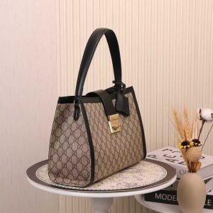 Alternative view of Batch 320... Padlock Series Large Tote Bag ~ Style No. 838991 Brown🎈🎈🎈 Dimensions: 31 cm (W) x 21 cm (H) x 11 cm (D)📢📢📢