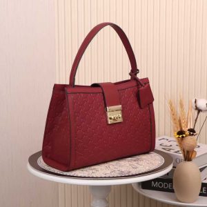Alternative view of Batch 330... Padlock Series Large Tote Bag ~ Style No. 838991 Red Embossed G🎈🎈🎈 Dimensions: 31 cm (W) x 21 cm (H) x 11 cm (D)📢📢📢