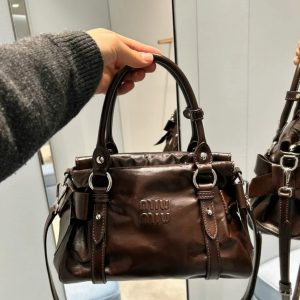 Alternative view of 5BA327 Oil-Waxed Leather Miu Miu Spring/Summer 2026 RIBBON