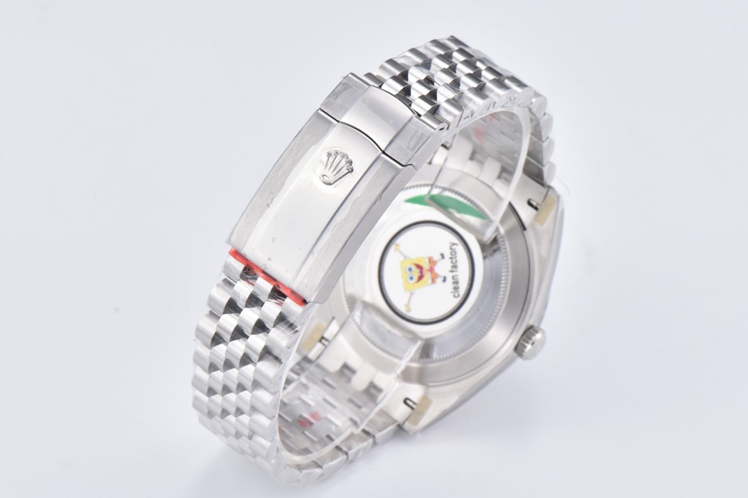 Clean Factory/C Factory Log Series 126334 Diamond Studs/Standard Moissanite No low-end zirconia. Features 3/5-bead bracelet Sunburst dial/Natural mother-of-pearl dial Authentic color and craftsmanship Details down to the prongs sourced from Taiwan Polished edges throughout - Image 8