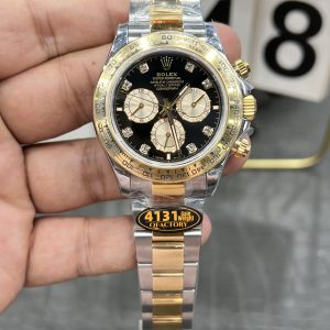 Rolex Daytona Series/40mm Two-Tone Balanced Weight Model 184g/Features Dandong 4131 Automatic Chronograph Mechanical Movement