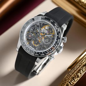 ROLEX Daytona watches, each one a vessel for unique stories and memories within the river of time. Yet when classic design meets modern creativity, when traditional craftsmanship encounters the pursuit of individuality, a remarkable transformation in watch customization begins.Modification is far more than simple part replacement or cosmetic enhancement; it represents a profound exploration and reinterpretation of the art of watchmaking. It is the perfect fusion of tradition and innovation, a passionate collision of mechanical craftsmanship and fashion aesthetics. Each modification breathes new life into the watch, allowing it to radiate a unique brilliance as time flows by.Composed of professionals driven by passion and dedication to horological artistry, they master every nuance of watchmaking. From meticulously tuning the 4802 movement to designing intricate dials, selecting strap materials to customizing bezels—each detail reflects their heart and ingenuity.With exceptional skill and extensive experience, they transform your dream watch into reality, crafting a timepiece that is truly your own work of art. The modified watch not only boasts a refreshed appearance but also achieves a qualitative leap in performance and functionality. Experience the ultimate essence of watchmaking craftsmanship while embracing its timeless allure!