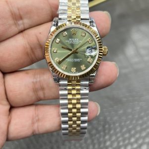 GS Rolex Datejust Series / 31mm Two-Tone Case with Emerald Dial / Powered by Hangzhou Cal.2236 Automatic Mechanical Movement