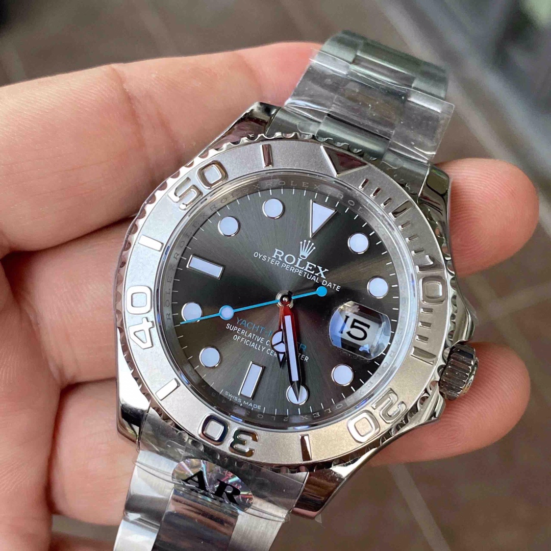 AR Factory Rolex Yacht-Master II Grey Dial 904L Stainless Steel 3135 Movement 40mm Full Automatic Mechanical - Image 8