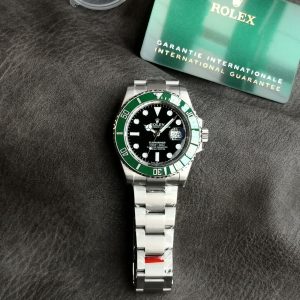VS Limited Edition: Rolex Submariner Series M1AMM10LV-0002 Watch, Green Ceramic Bezel, Black Dial, 3235 Automatic Mechanical Movement, 41mm.