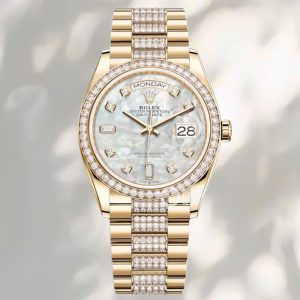 8+ Factory Rolex Day-Date 36mm Dual Calendar Counterweight Edition Hidden Diamond Version Available with 2834 or 3255 Movement (Non-Full Tungsten Gold with Peeling Finish) [Gold][Gold] Gold-Plated Finish No Peeling, No Tarnishing [Rose][Rose]