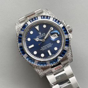 Alternative view of KRF Rolex Blue Diamond Bezel.