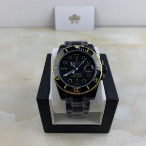 Royal Authentic  Rolex Black Submariner All-Black Steel Men's Watch