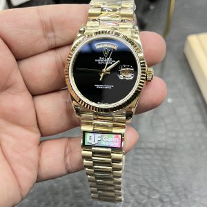 Alternative view of QF Rolex Datejust/36mm Solid Gold No-Markings Edition/Seagull 2834 Automatic Mechanical Weighted Model 158g Heavy Metal