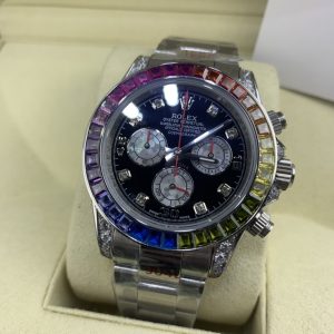 Alternative view of Royal Authentic  Rolex Daytona Series Color Diamond Men's Watch