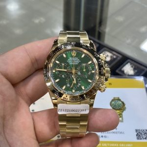 Custom Super-Thick 18K Gold-Plated Edition Daytona Green Gold