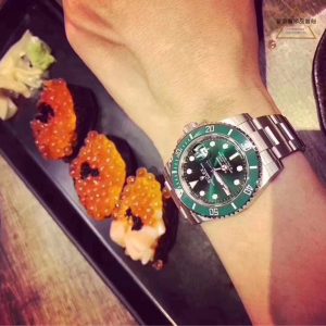 The Rolex Submariner "Green Water Ghost"—always the most eye-catching watch around. [winking]
