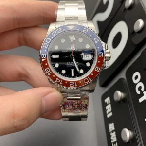 Factory C Rolex GMT-Master II Coca-Cola Bezel Two-Tone Monocoque Replacement Bezel / Custom 3186 Movement