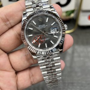 Alternative view of Replica Rolex Datejust Series / 41mm Gray Datejust 27 Jewels / Powered by Shanghai-modified Dandong 3235 Automatic Mechanical Movement