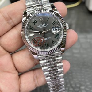 Alternative view of Rolex Datejust Replica / 41mm Green Dial 27 Jewels / Fitted with Shanghai-modified Dandong 3235 Automatic Mechanical Movement