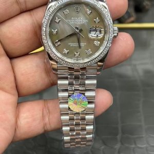 Rolex Datejust Series / 31mm Diamond-Set Case with Mother-of-Pearl Dial and Emerald Diamonds / Powered by Shanghai 2824 Automatic Mechanical Movement