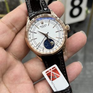 Alternative view of Kz Rolex Cellini Natural Meteorite Moonphase Collection / 39mm American Alligator Leather Strap / Powered by Cal. 3195 Automatic Mechanical Movement