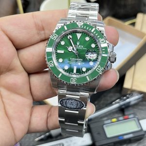 Alternative view of Rolex Submariner "Green Ghost" / 40mm Submariner "Green Water Ghost" / Shanghai Movement Modified to Dandong 3135 Automatic Mechanical