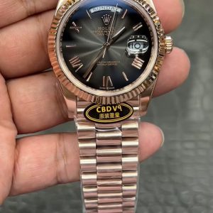 CBD Rolex Day-Date / 40mm Rose Gold Gray Dial V9 Upgrade Edition / Powered by Hangzhou 3255 Automatic Mechanical Movement / Superbly Balanced at 208g
