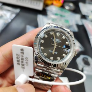 Rolex Datejust, C-Factory Black Diamond Datejust, Diamond Stud Datejust, Diamond Dial Black Datejust