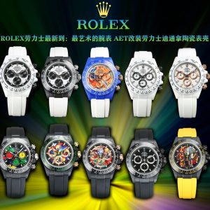 Charles the Great Rolex ROLEX 🎮HB1  TW FACTORY ROLEX Rolex Daytona Series Newest Arrival: The Most Artistic Watch🎨AET x ROLEX x Picasso CrossoverCharles the Great Picasso Officially Authorized (World-Renowned Painting: Charles the Great) AET Modified Rolex Daytona🌍Limited to 10 Pieces Globally🎮 Black ceramic case seamlessly blends vibrant hues with the classic all-black Daytona—an exceptionally rare collector's piece! Official Price ¥387,000!! The AET Cosmograph Daytona is not only lightweight to wear but also rugged in appearance. Each timepiece boasts a truly unique design! 【Case】Dimensions 40x13.5mm perfectly match the original. Crafted with precision, the ceramic case captures the distinctive essence of Rolex.Exclusively crafted for the market, the entire case, bezel, and caseback utilize imported ceramic material. Meticulous hand-polishing and chamfering enhance every detail, delivering exceptional texture. 【Strap】Features an imported fluororubber strap that remains supple and conforms perfectly to the wrist. 【Movement】Equipped with the precise and proven 7750 movement, perfectly replicating the authentic model's powerful functionality!!!