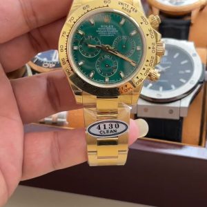 Replica Rolex Daytona Series / 40mm Green & Gold Daytona / Dandong 7750 Movement Optional Directional Adjustment: Forward or Reverse