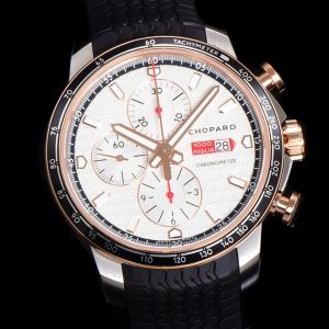 Alternative view of 🇧🇪 V7 Ultimate Chopard Proudly Presented by Seven Stars Highly Recommended Chopard Racing Series Masterpiece Ultimate Creation Exceptional Aesthetics Top-Tier Craftsmanship 1. V7 Factory is the industry's sole entity to acquire the mold of Chopard's classic limited-edition racing series watch. This timepiece features exceptionally intricate details across all aspects.V7 spent over a year and dozens of revisions to achieve a perfect clone. As shown in the simple disassembly, every aspect perfectly matches the original, presenting authentic character. 2. This Racing Series chronograph features exceptionally rich dial and caseback details. As illustrated, V7's dial perfectly replicates the original's color and texture, with printing indistinguishable from the genuine article.Notably, the watch is fitted with an exceptionally large, ultra-transparent sapphire crystal boasting industry-leading clarity, perfectly matching the genuine piece. Crucially, the sapphire incorporates an integrated date magnifier identical to the authentic version (unlike Rolex's surface-mounted magnifier). This highly cost-intensive technique is unique in the industry, delivering truly commendable results!3. V7 Factory maintains rigorous standards, focusing on both form and function. Though the movement remains hidden beneath a solid caseback, they eschew the common practice of using unfinished 7750 movements. Instead, they custom-engineered an optimized, precision-finished 7750 movement that mirrors the genuine article. Both performance and aesthetics achieve near-perfect alignment with the original, and internal components are fully interchangeable with the authentic piece.The crown and crown stem's shape and dimensions are professionally customized to match the genuine article. 4. V7 Factory upholds its signature masterful case craftsmanship. The case diameter, thickness, lines, and curves are 100% identical to the genuine piece. The square pattern filling on the case back replicates the genuine factory's exact process and materials, with crisp, bold engravings that are incredibly convincing!5. V7 Factory leaves no detail overlooked: the fish-scale pattern and engravings inside the case back, screw positions, engraving depth, bezel, and sapphire components all achieve perfection, enabling seamless replacement with genuine parts.6. V7 Factory's industry-exclusive design features a genuine imported natural rubber strap with perforated ultra-thin calfskin lining, synchronized with the original exterior. The inner side of the rubber strap showcases a 1960s-style Dunlop tire tread pattern.Visually and tactilely indistinguishable from the genuine article, the newly molded folding clasp faithfully replicates the original's structure, material, and polish—a flawless clone! V7 Factory's strap and clasp craftsmanship and materials represent the industry's pinnacle, with costs reaching several times the standard industry norm.7. The hands are meticulously crafted, with length, angle, width, pinholes, and color all matching the genuine article. The polishing is exceptionally fine! 8. The V7 dial's color, texture, and pattern, along with the calendar font, perfectly replicate the authentic look. The highly challenging inner shadow hour markers are also precisely matched.9. V7 Factory's luminescence synchronizes with the original, utilizing premium Swiss-imported luminous material for exceptionally strong night visibility. The V7's even luminescent filling even surpasses the genuine article in effect!10. The Chopard Racing watch faithfully preserves the series' classic style—robust, clear, elegant, and practical. Designed as a sporty timepiece for racing enthusiasts, it remains exceptionally stylish when paired with formal attire. With a 44mm diameter and 14mm thickness, it offers extreme comfort on the wrist. This V7 masterpiece delivers pure, authentic quality—truly worth owning!