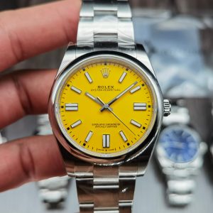 Alternative view of High-Value 3230 Perpetual Calendar‼️‼️‼️ 41mm Color Oyster Perpetual, Matching Official Seven Colors!Replica 3230 movement with no calendar gap, dial color identical to genuine, meticulously polished indices, Swiss-imported Ice Blue luminescent material, industry-leading dial printing technology, ultra-dimensional hands matching genuine with no rough edges, clasp feel identical to original! 904L stainless steel case and bracelet, every detail perfected. Strongly recommended by the seller—currently the highest-grade version!