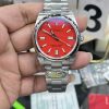Rolex Oyster Perpetual Replica / 36mm Red Dial / Shanghai 3230 Fully Automatic Mechanical Movement
