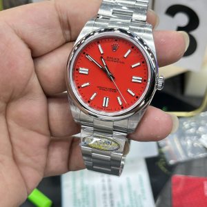 Alternative view of Rolex Oyster Perpetual Replica / 36mm Red Dial / Shanghai 3230 Fully Automatic Mechanical Movement