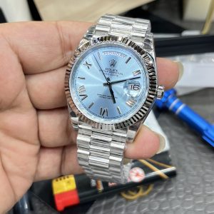 Alternative view of GS Rolex Day-Date with Balance Weight / 41mm Ice Blue Dial / Shanghai 3255 Automatic Mechanical Movement / 171g Weight