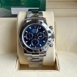 Better(BT) 4130 Daytona: Superior Manufacturer, Superior Quality, Truly Royal! The ultimate timepiece, the finest Daytona BT (Better) factory-made replica—guaranteed premium craftsmanship. Welcome to appreciate! Better Factory 2022 Latest Daytona Specifications: Model: 116500 Dimensions: 40mm × 12.4mm Functions: Hours, Minutes, Seconds, Chronograph Movement: 4130 Power Reserve: Over 48 hours Crystal: Sapphire Dial: White, Black Material: 904L Stainless Steel Strap: AR FactoryHours, Minutes, Seconds, Chronograph Display Movement: 4130 Power Reserve: Over 48 hours Crystal: Sapphire Dial: White Dial, Black Dial Material: 904L Stainless Steel Bracelet: AR Factory Steel Bracelet Bezel: Ceramic Bezel with Platinum-Plated Film Luminescence: Swiss Luminous Paint Water Resistance: 100 meters Nine Key Highlights of the Rolex Daytona by BT Factory (Better Factory):    1. The BT Factory Daytona 4130 movement watch thickness matches the latest 2022 model at 12.4mm. Older versions were 12.4mm. Other market versions use 7750 fake bridge movements, achieving reduced thickness by flattening the pin bar. Stability is extremely poor, failing to match the genuine article.    2. Features the 4130 movement (originally from N Dandong Factory), with engraved and electroplated fonts on the back plate for enhanced brightness.    3. Steel bracelet sourced from the original AR Factory. Additionally, the clasp has been upgraded with improved proportions and dimensions.    4. Case crafted by N Factory based on the latest 2022 model, featuring updated polishing on the case back, enhanced gloss finish, and refined bezel edge curvature.    5. Hands upgraded by Buff Factory: all three small seconds hands and the large seconds hand are individually custom-made with solid ferrules, featuring mushroom-shaped rounded tips. 6. Cerachrom bezel further upgraded with platinum-plated lettering to prevent discoloration, along with updated font thickness.    7. The dial replicates the 2022 white version, using Swiss ink blended with Korean ceramic polishing to achieve a rich, pure milky white with no color difference from the original. This eliminates the "dead white" tint that previously appeared blackish in the market. 8. Each hour marker is individually CNC-engraved and hand-polished at the edges. The luminous material uses Swiss phosphorescent powder, matching the genuine version perfectly. The final effect delivers the closest luminous visual to the original in the market.    9. The crystal employs fully transparent sapphire glass with no visible edges. Currently, most market crystals exhibit a thick, rounded edge appearance. Only BT Factory's craftsmanship matches the genuine article's details. Better Factory is a watchmaker with 30 years of manufacturing experience. Leveraging extensive resources, it possesses substantial technical expertise and industry connections. Watch enthusiasts are welcome to compare our products with originals and share valuable feedback. Thank you for your support!