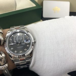 Alternative view of Royal Authentic  Rolex Datejust Series Gray Dial Men's Watch Super Stylish, Ultra-Premium Gray Dial Men's Watch Diameter: 41mm