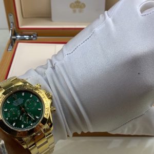 Royal Authentic Footage: Rolex Daytona Series Gold-Green Daytona Men's Watch Video Appreciation