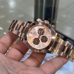 Alternative view of Custom 18K Rose Gold-Plated Edition Steel & Diamond 4130